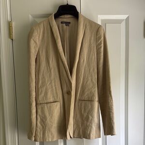 Vince Linen Blazer Lightweight Natural